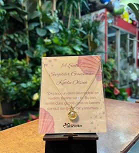  istiridye kolye, inci kolye, sevgiliye zarif hediye, karama